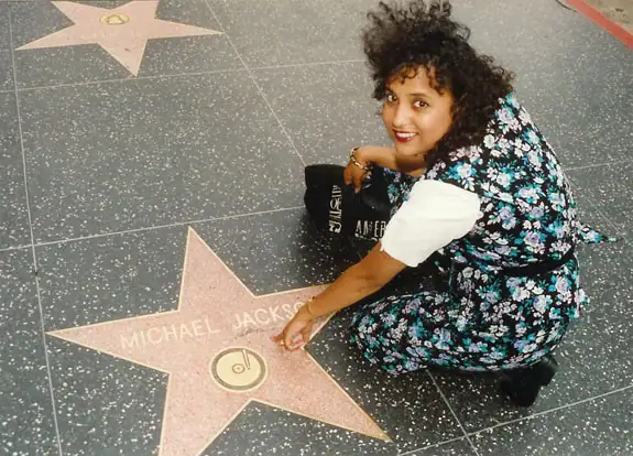 Anuradha at Hollywood Star-Walk with the Star of Michael Jackson